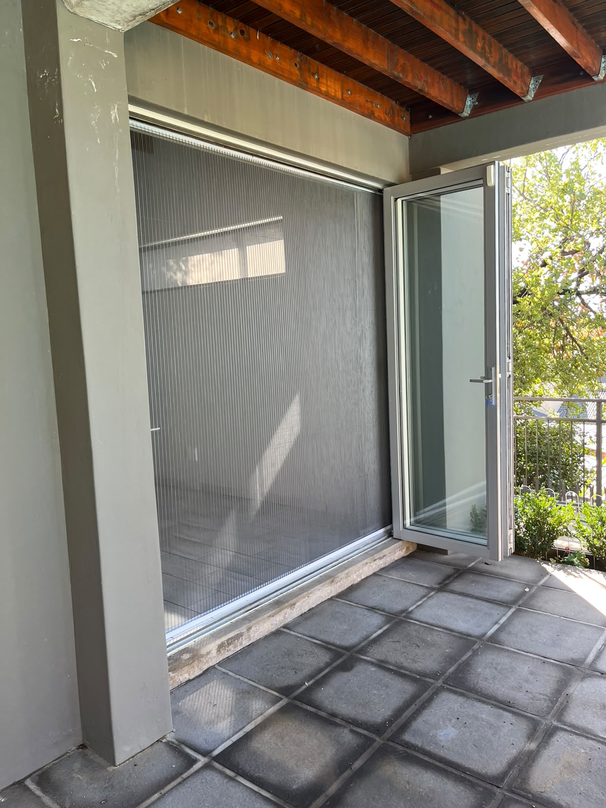 Fold Door flyscreen installation 2