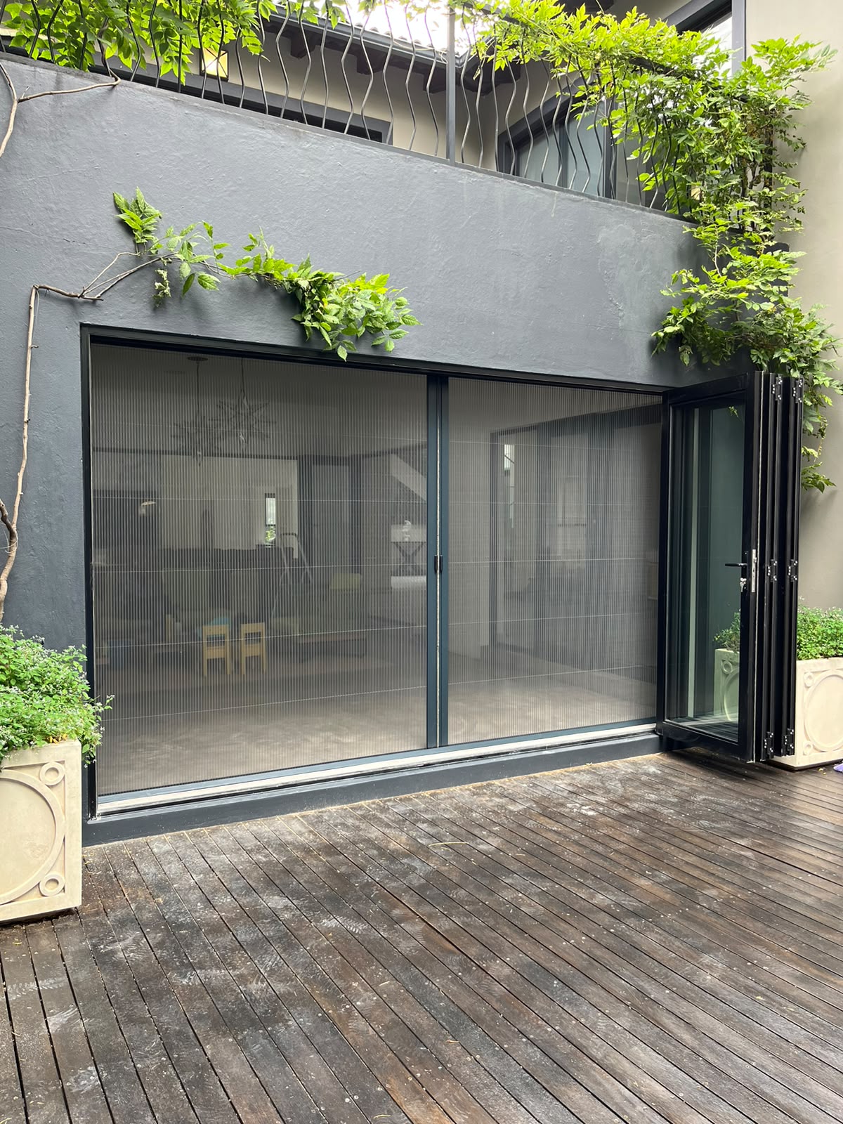 Fold Door flyscreen installation 3